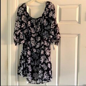 Bar III off the shoulder sheer coverup dress